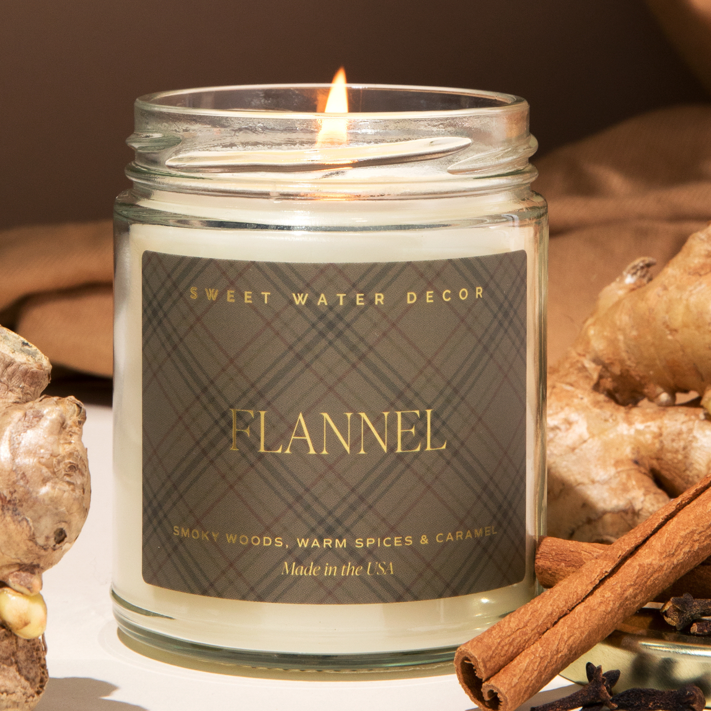 *New* Flannel 9 oz Soy Candle