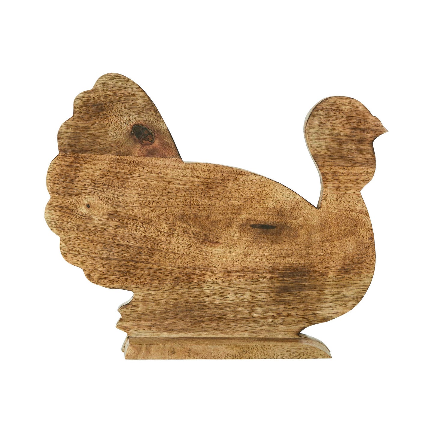 Dark Wood Carved Turkey Figurine