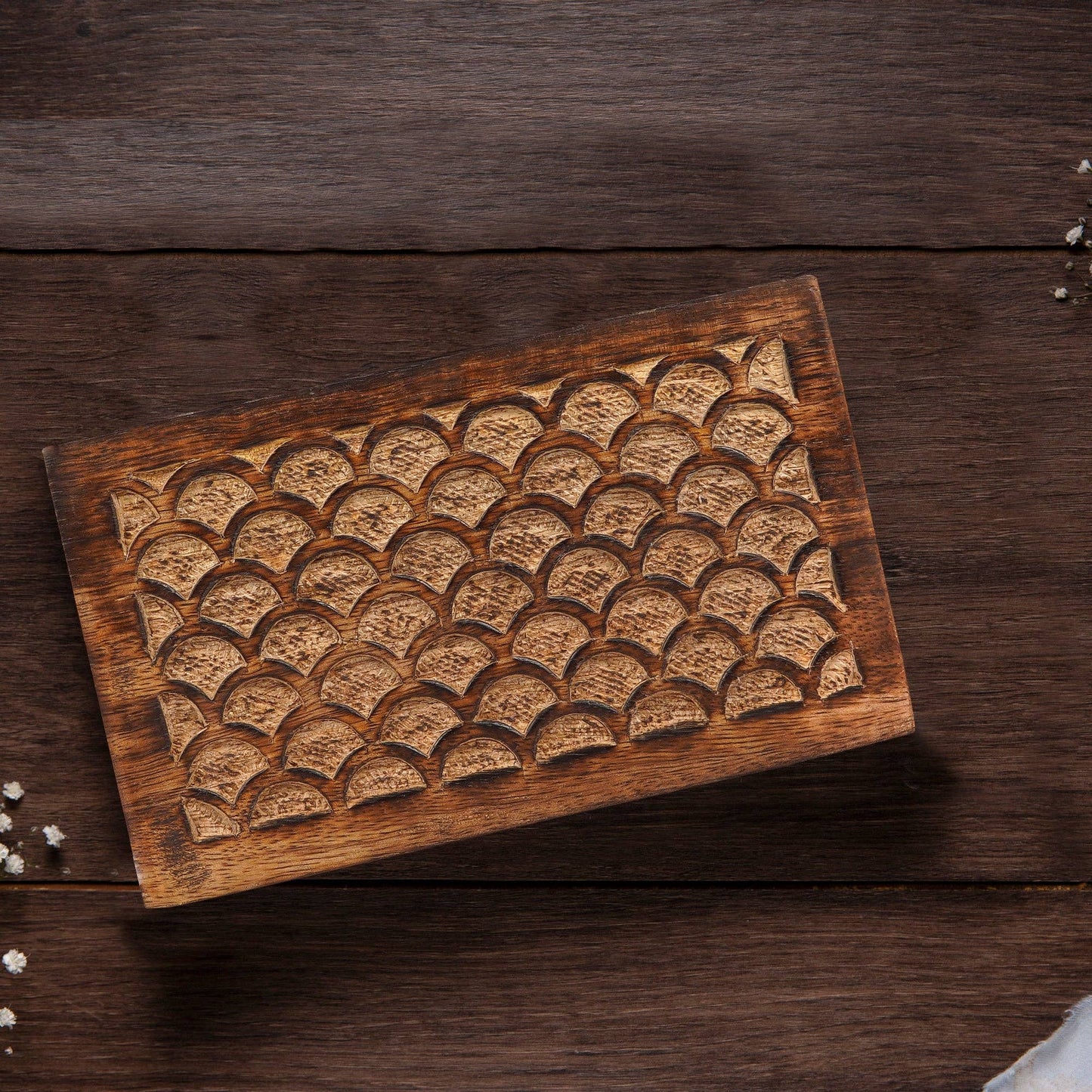 Carved Scallop Boxes - Medium