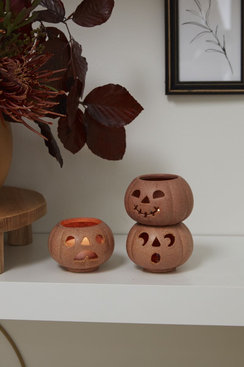 Pumpkin Votive Holders (3 different faces)