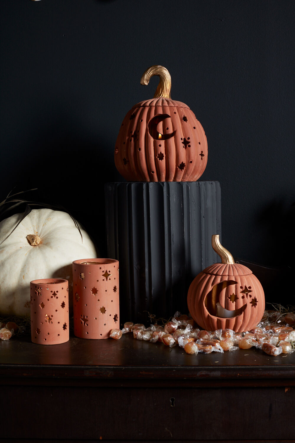 Jack O' Lantern Candle Holder (2 sizes)