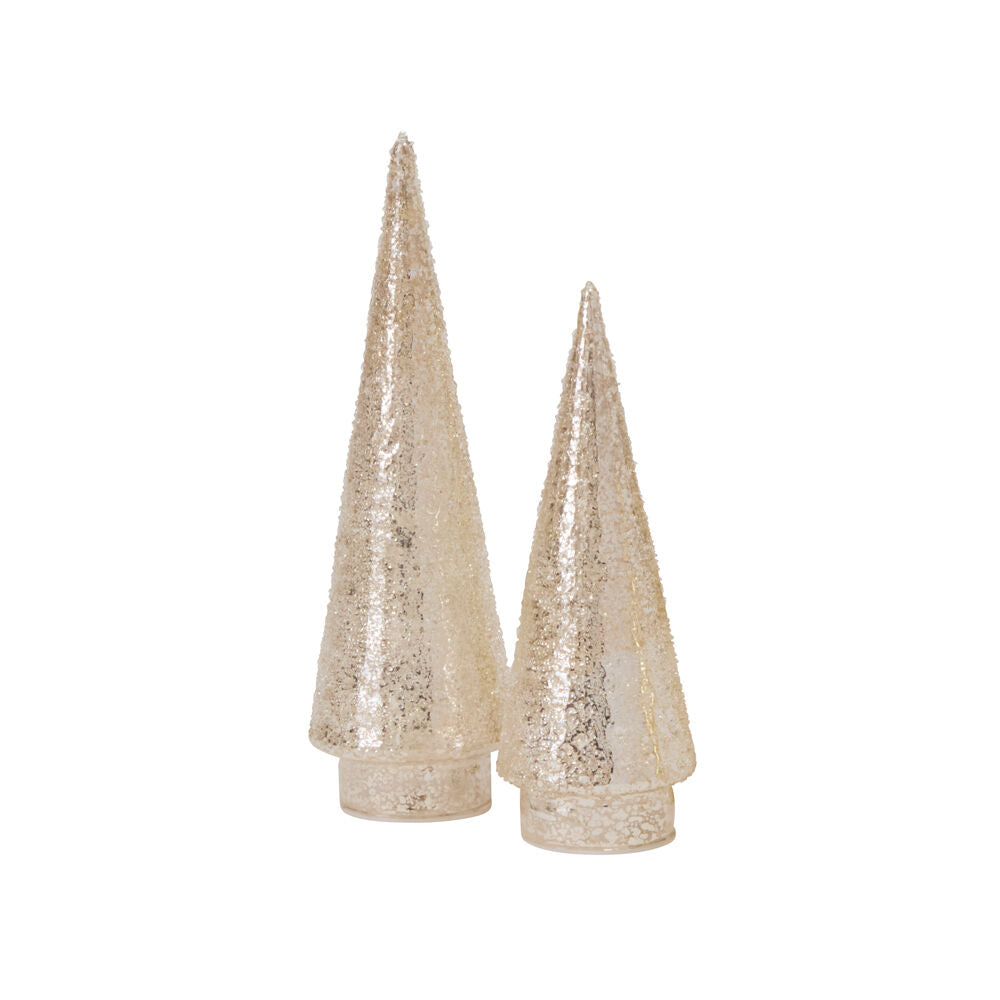 Metallic Silver Textured Trees- LED (2 Sizes) – WSC Home Decor