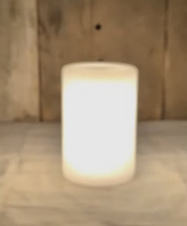 White LED Flame Illusion Pillar 6"x4"