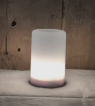 White LED Flame Illusion Pillar 3"x4.5" Candle
