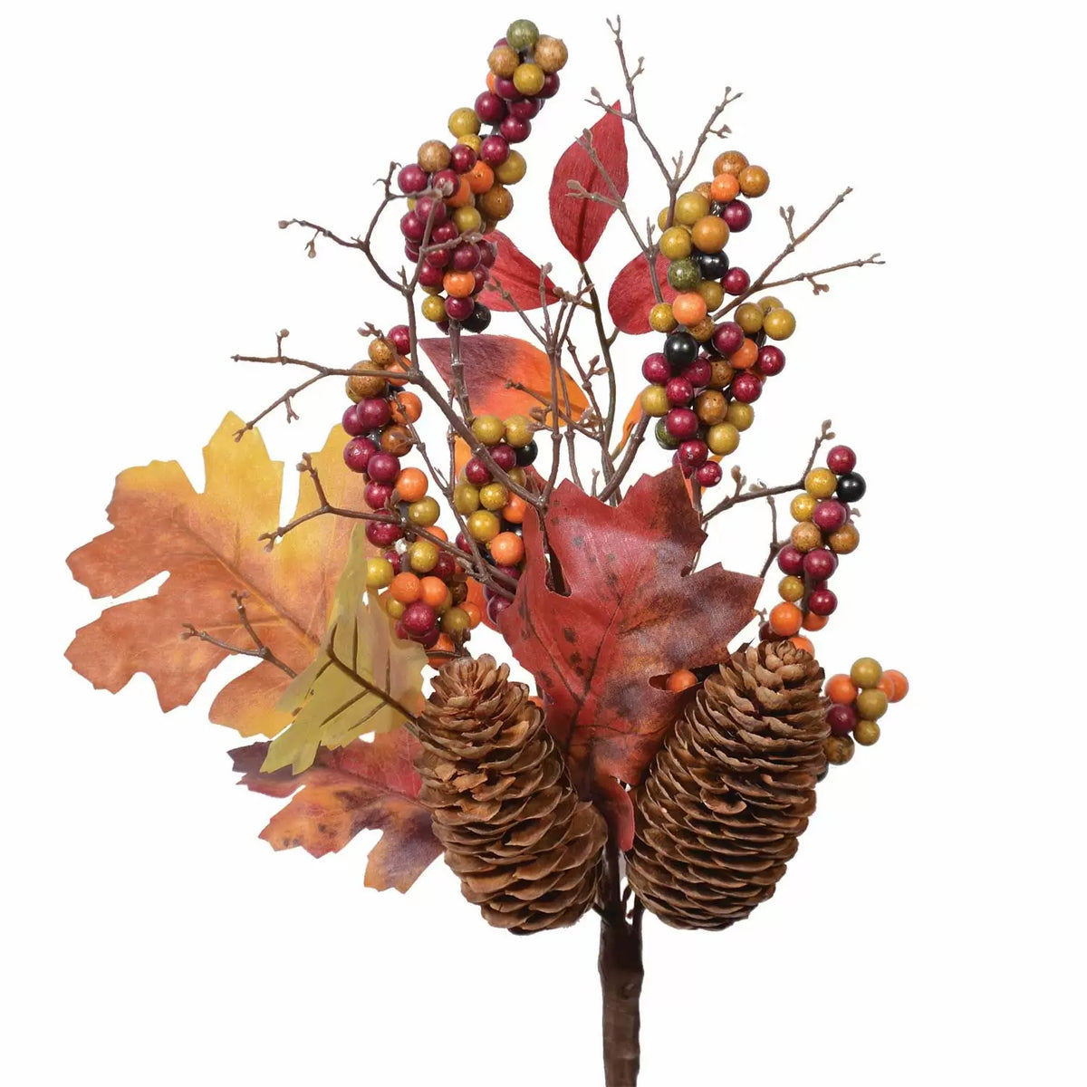 Fall Leaves, Berry & Cone Spray