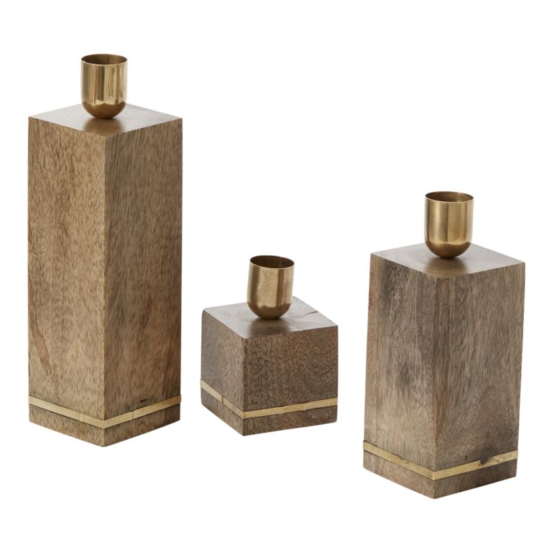 Mid-Century Pedestal taper candle holders.
