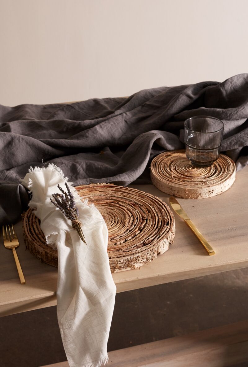 Natural Birchwood Charger – Rustic Table Decor or Candle Base